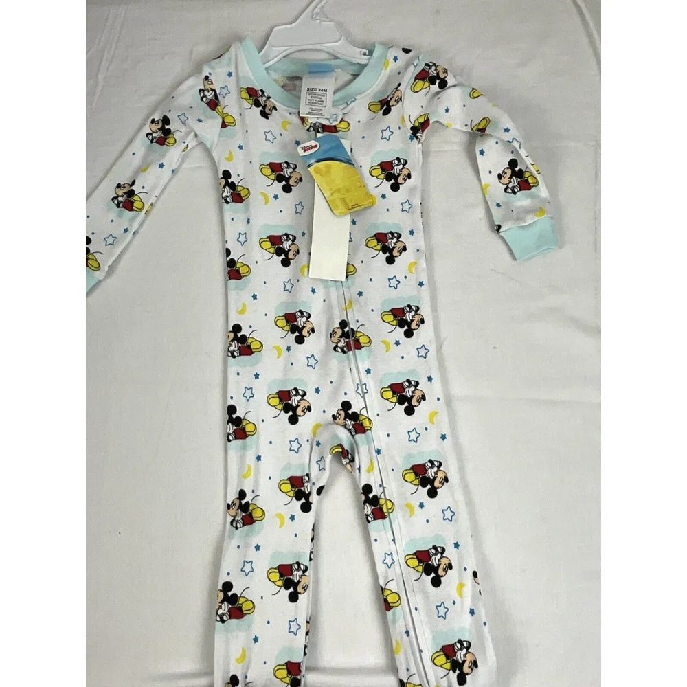 NWT Disney Baby Mickey Mouse SLEEP N PLAY One-piece footed pajamas SZ 24months